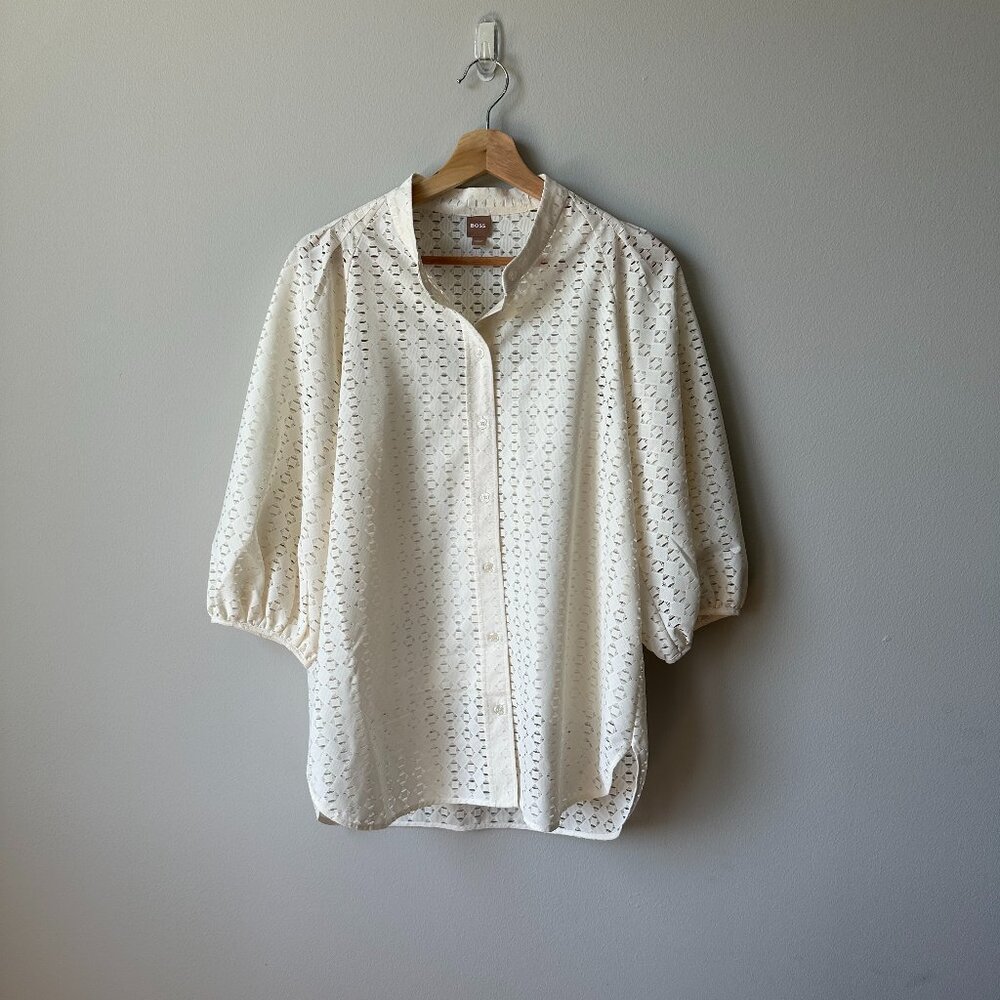 Boss by Hugo Boss Cream Lace Blouse